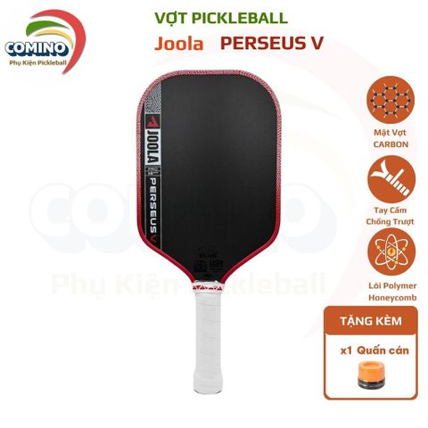Vợt pickleball Joola Gen 5 , Joola Perseus V, mặt Carbon nhám lì , bản 16mm ,hàng siêu cấp, viền đỏ