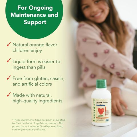 Bổ sung Canxi và Magie Childlife Liquid 473ml - Giúp phát triển xương chiều cao cho trẻ