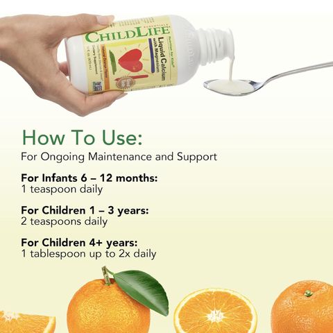 Bổ sung Canxi và Magie Childlife Liquid 473ml - Giúp phát triển xương chiều cao cho trẻ