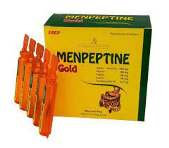Menpeptine gold hỗ trợ tiêu hóa khỏe, giảm đầy hơi, khó tiêu, vị dễ uống, hôp 20 ống