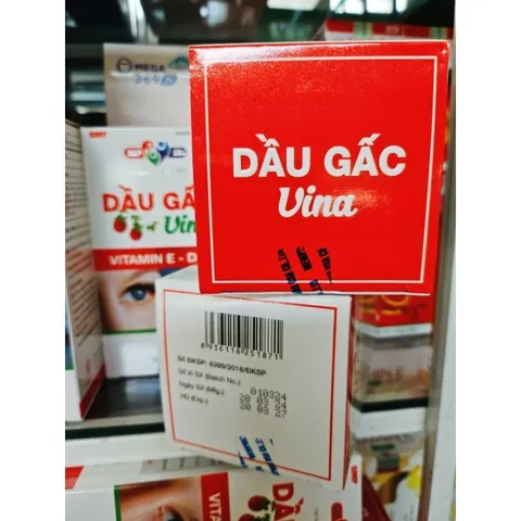 1 Hộp Dầu Gấc Vina 200 Viên – Bổ Sung Beta-Caroten, Hỗ Trợ Sáng Mắt & Chăm Sóc Thị Lực