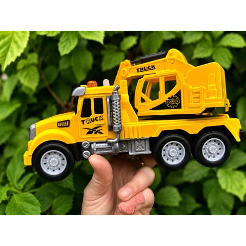 Xe xúc cẩu-Xe đồ chơi xúc cát màu vàng an toàn, phù hợp cho trẻ em