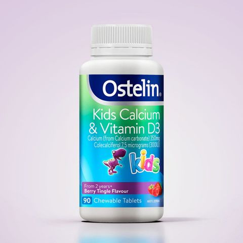Viên nhai Ostelin Kids Calcium & Vitamin D3 |90 viên| Chewable Tablets - Bổ sung/Duy trì & Phát triển hệ xương/cơ bắp cho trẻ từ 2 - 13 tuổi [SP Chuẩn Úc]
