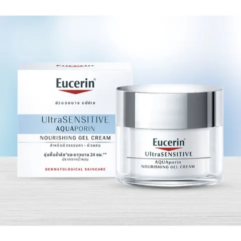 Kem Dưỡng Ẩm Eucerin Dịu Nhẹ Cho Da Thường,Hỗn Hợp 50ml-UltraSensitive AquaporinNourishingGelCream