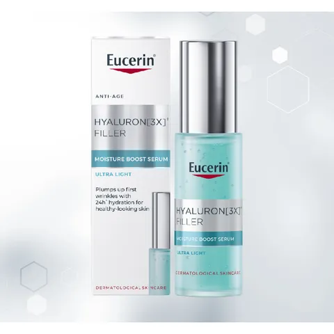 Serum Eucerin Cấp Ẩm & Ngăn Ngừa Lão Hóa 30ml - Hyaluron [3X]+ Filler Moisture Booster