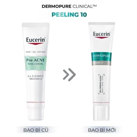 Gel Giảm Mụn Eucerin Dành Cho Mụn Viêm & Không Viêm 40ml - Dermopure Clinical Peeling 10