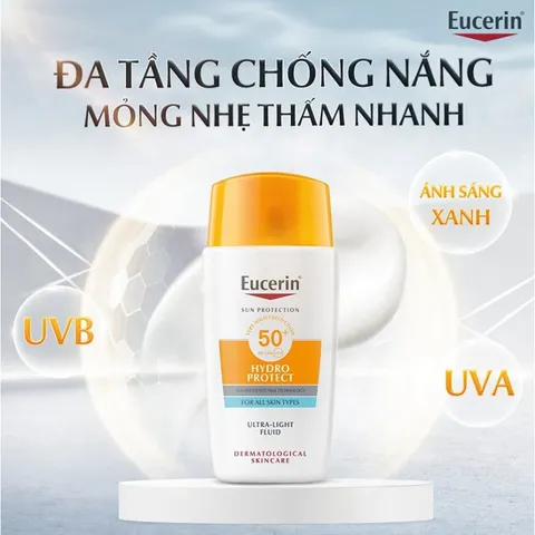 Kem Chống Nắng Eucerin Cho Da Nhạy Cảm 50ml - Hydro Ultra Light SPF 50+