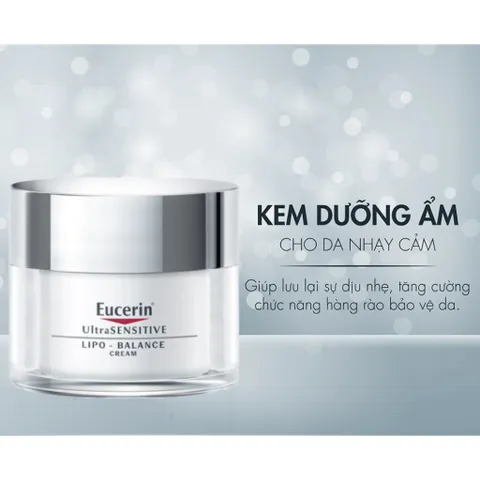 Kem Dưỡng Ẩm Eucerin Dịu Nhẹ Cho Da Thường,Hỗn Hợp 50ml-UltraSensitive AquaporinNourishingGelCream