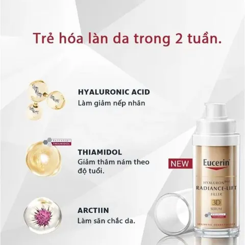 Serum Eucerin 3 Tác Động Giúp Ngăn Ngừa Lão Hóa 30ml - Hyaluron Radiance-Lift Filler 3D Serum