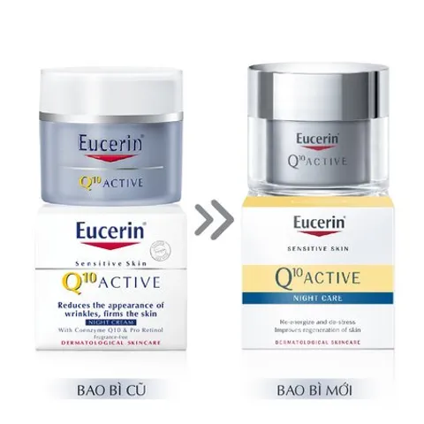 Kem Dưỡng Eucerin Ngăn Ngừa Lão Hóa Ban Đêm 50ml Q10 Active Night Cream