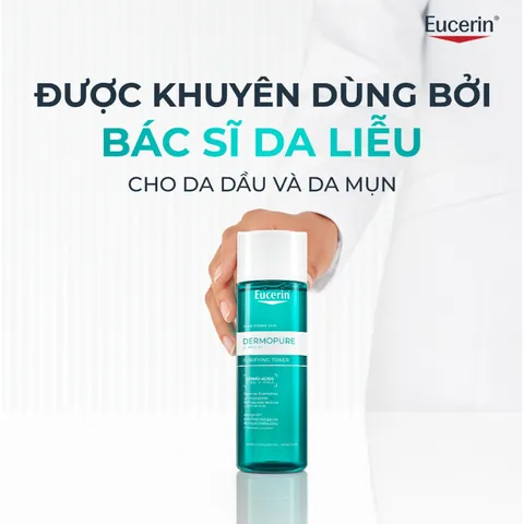 Toner Eucerin Dành Cho Da Nhờn Mụn 200ml - Dermopure Clinical Purifying Toner