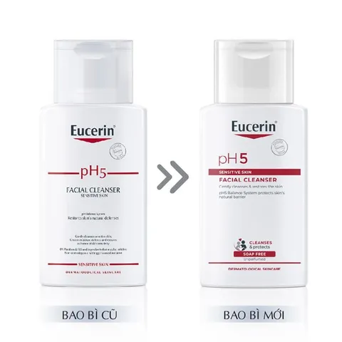 Sữa Rửa Mặt Eucerin Dịu Nhẹ Cho Da Nhạy Cảm - pH5 Facial Cleanser Sensitive Skin