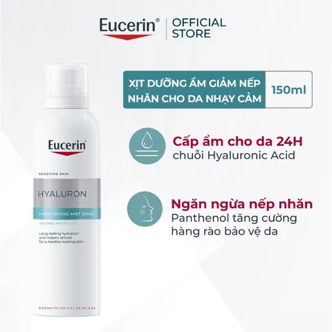 Xịt Dưỡng Ẩm Eucerin Cho Da Nhạy Cảm - Hyaluron Moisturizing Mist Spray 784052