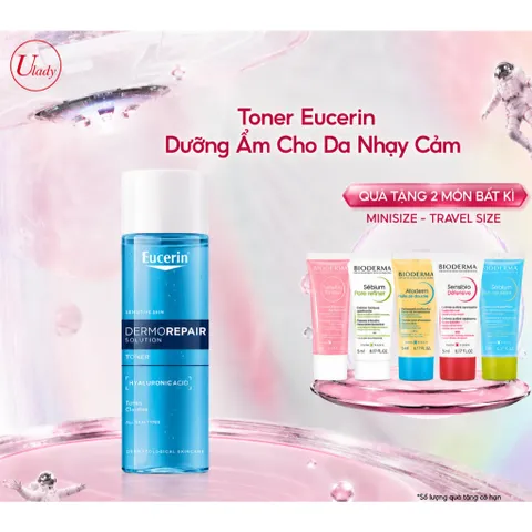 Toner Eucerin Dưỡng Ẩm Cho Da Nhạy Cảm 200ml - DermatoCLEAN Hyaluron Toner