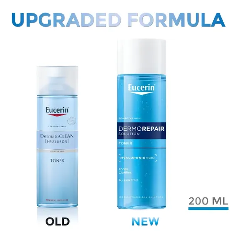 Toner Eucerin Dưỡng Ẩm Cho Da Nhạy Cảm 200ml - DermatoCLEAN Hyaluron Toner