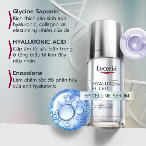 Combo Tinh chất giúp giảm dấu hiệu lão hóa 30ml&Nước tẩy trang dịu nhẹ cho da nhạy cảm Eucerin 200ml