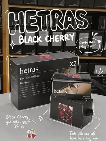 ✨ Set 2 Tinh dầu Hetras Black Cherry 500ml thơm phòng sang trọng, giao nhanh 2h