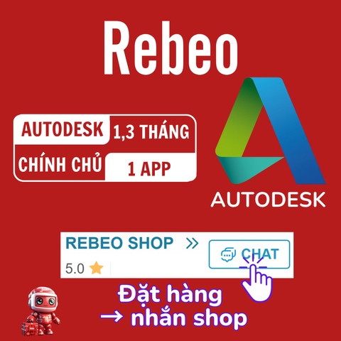 Mua Tài Khoản Autodesk 1 App - 3 Tháng REBEO Shop