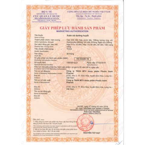Xuân Nữ Dưỡng Huyết Phước Sanh Pharma