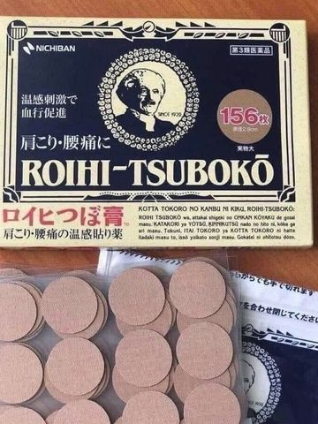 🩹 Miếng dán huyệt đạo Roihi Tsuboko giảm đau nhức cơ xương khớp chính hãng (156 miếng)