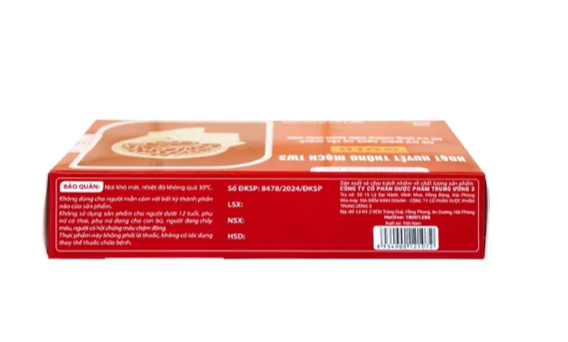 Viên uống hỗ trợ giảm nguy cơ tắc mạch, tăng tuần hoàn não Hoạt Huyết Thông Mạch Gold TW3 Foripharm (3 vỉ x 10 viên)
