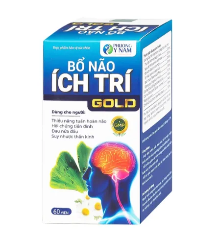 Viên uống tăng cường tuần hoàn não, giảm rối loạn tiền đình Bổ Não Ích Trí Gold (60 viên)