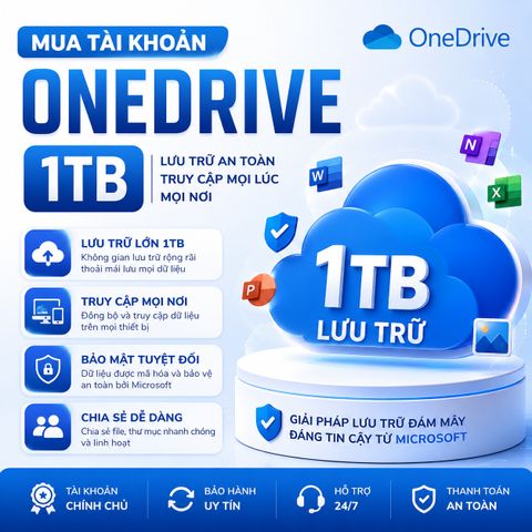 Nâng cấp gói OneDrive 1TB – 1 năm