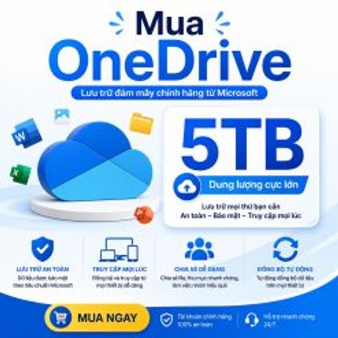 Nâng cấp gói OneDrive 1TB – 1 năm