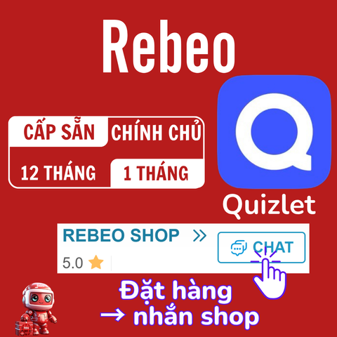 Nâng Tài Khoản Quizlet Plus 12 Tháng Tại Rebeo Shop
