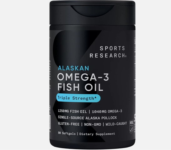 Dầu cá Omega 3 Sports Research hỗ trợ tim mạch, mắt, não bộ, hộp 90 viên chính hãng Mỹ