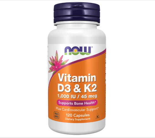 NOW Vitamin D3 & K2 hỗ trợ xương khớp 1000 IU 120 viên - Giá tốt ⚡️ Rẻ hơn ở đây!