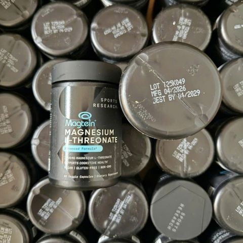 Viên uống Sports Research Magtein Magnesium L-Threonate |90 & 135 viên| Cải thiện trí nhớ - Bảo vệ não bộ & Nâng cao chất lượng giấc ngủ [S/P Chuẩn Mỹ]