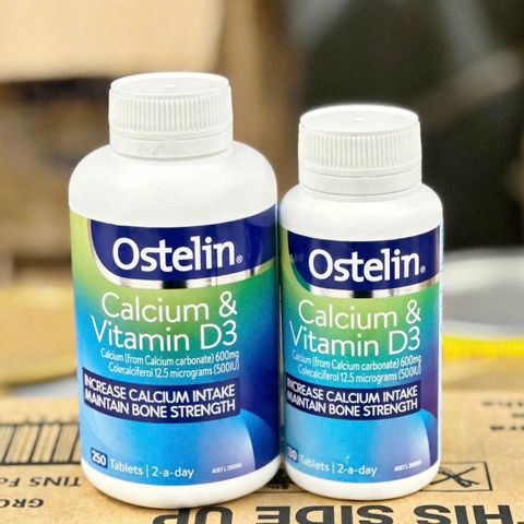 Viên uống Ostelin Calcium & Vitamin D3 - Tăng cường & Phát triển hệ xương/răng/cơ bắp - Ngăn ngừa loãng xương [SP Chuẩn Úc]