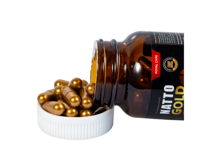 Viên uống hỗ trợ hoạt huyết, tăng cường tuần hoàn não Natto Gold 3000FU Royal Care (60 viên)