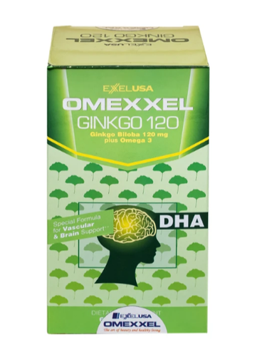 Viên uống hỗ trợ tăng tuần hoàn não, tốt cho tim mạch Omexxel Ginkgo 120 (60 viên)