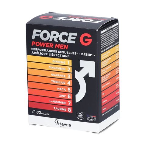 Hỗ trợ sinh lực nam Force G Libido Pháp 60 viên