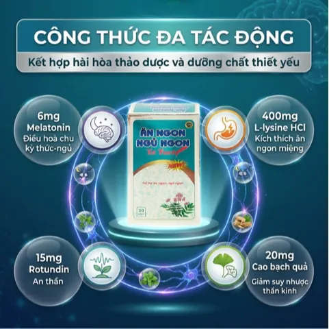 Viên uống hỗ trợ ăn ngon ngủ ngon Ăn Ngon Ngủ Ngon Tat Thanh (30 viên)
