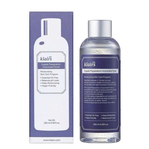 Nước hoa hồng Klairs Supple Preparation Unscented Toner - 180ml