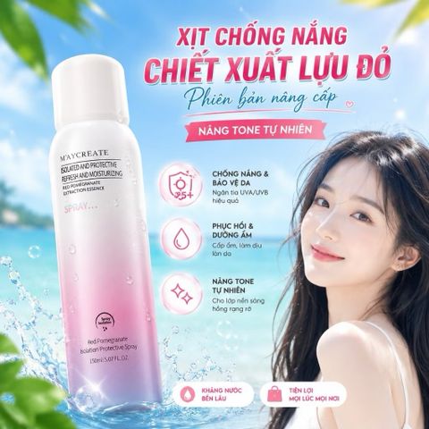 Xịt Chống Nắng Trắng da Maycreate, Chống Nắng Nâng Tone 150ml 784356