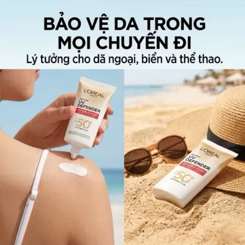 Kem chống nắng L'Oréal Paris UV Defender Serum 50ml SPF50+ PA++++ thấm nhanh nhẹ mặt bảo vệ da 784375