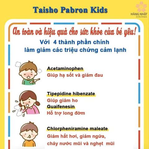 Bột hỗ trợ cảm cúm cho bé Chó Mèo Pabron Kids 1-10 tuổi 12 gói