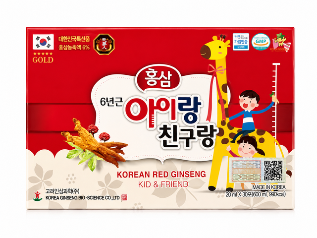 Nước Hồng Sâm Baby Bio Apgold 20ml x 30 gói - Tăng cường sức đề kháng, hỗ trợ phát triển chiều cao cho trẻ em từ 6-12 tuổi
