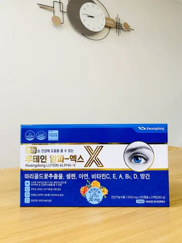 Viên uống bổ mắt Kwangdong Hàn Quốc - Tăng cường thị lực & bảo vệ sức khỏe mắt - Hộp 120 viên cho người dùng thường xuyên sử dụng máy tính