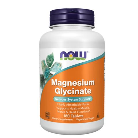 Viên uống Now Magnesium Glycinate |180 viên| Giảm căng thẳng/lo âu - Thư giãn thần kinh & cải thiện chất lượng giấc ngủ [S/P Chuẩn Mỹ]
