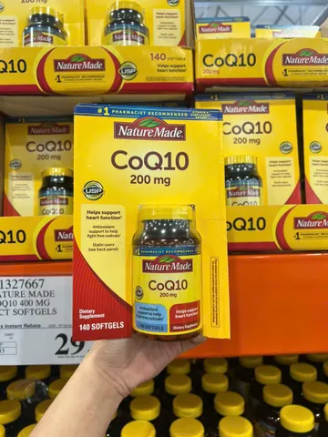 Nature Made CoQ10 200 mg viên nang mềm hỗ trợ tim mạch 140 viên
