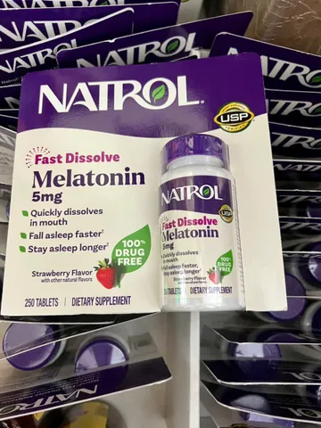 viên uống 5 mg chai 250 viên hãng Natrol từ Mỹ