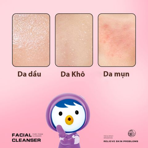 Sữa rửa mặt cho bé tuổi dậy thì Pororo Pure Foam Cleanser Hàn Quốc 120g