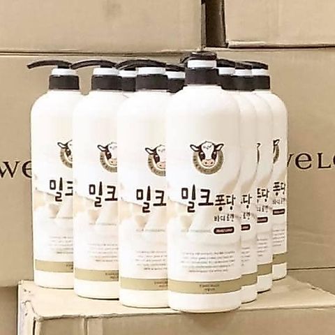 Sữa tắm sữa Bò trắng da Milk Pongdang Body Shower dưỡng ẩm, min da Hàn Quốc 1000ml