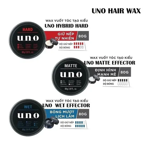 Sáp vuốt tóc UNO Matte Effector định hình, giữ nếp tóc Nhật Bản 80g