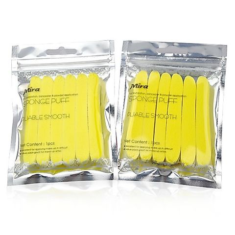 6 miếng bông rửa mặt bọt biển dạng nở Mira Pliable Smooth Hàn Quốc